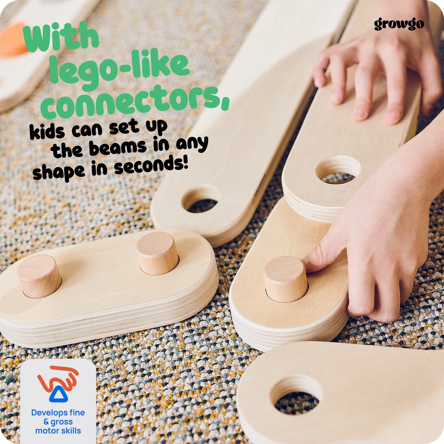 Montessori Balance Beams Set 2 in 1