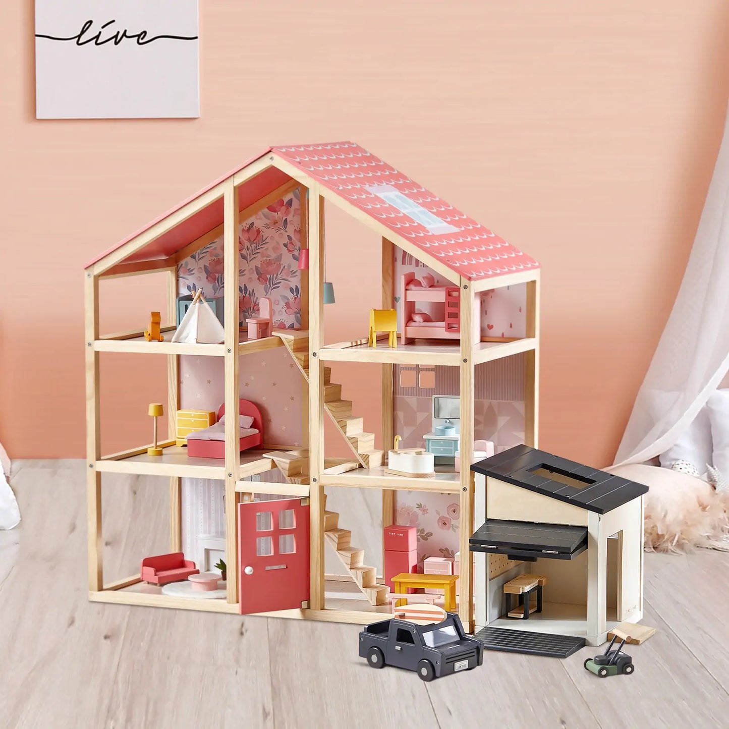 Wooden Dollhouse - Garage