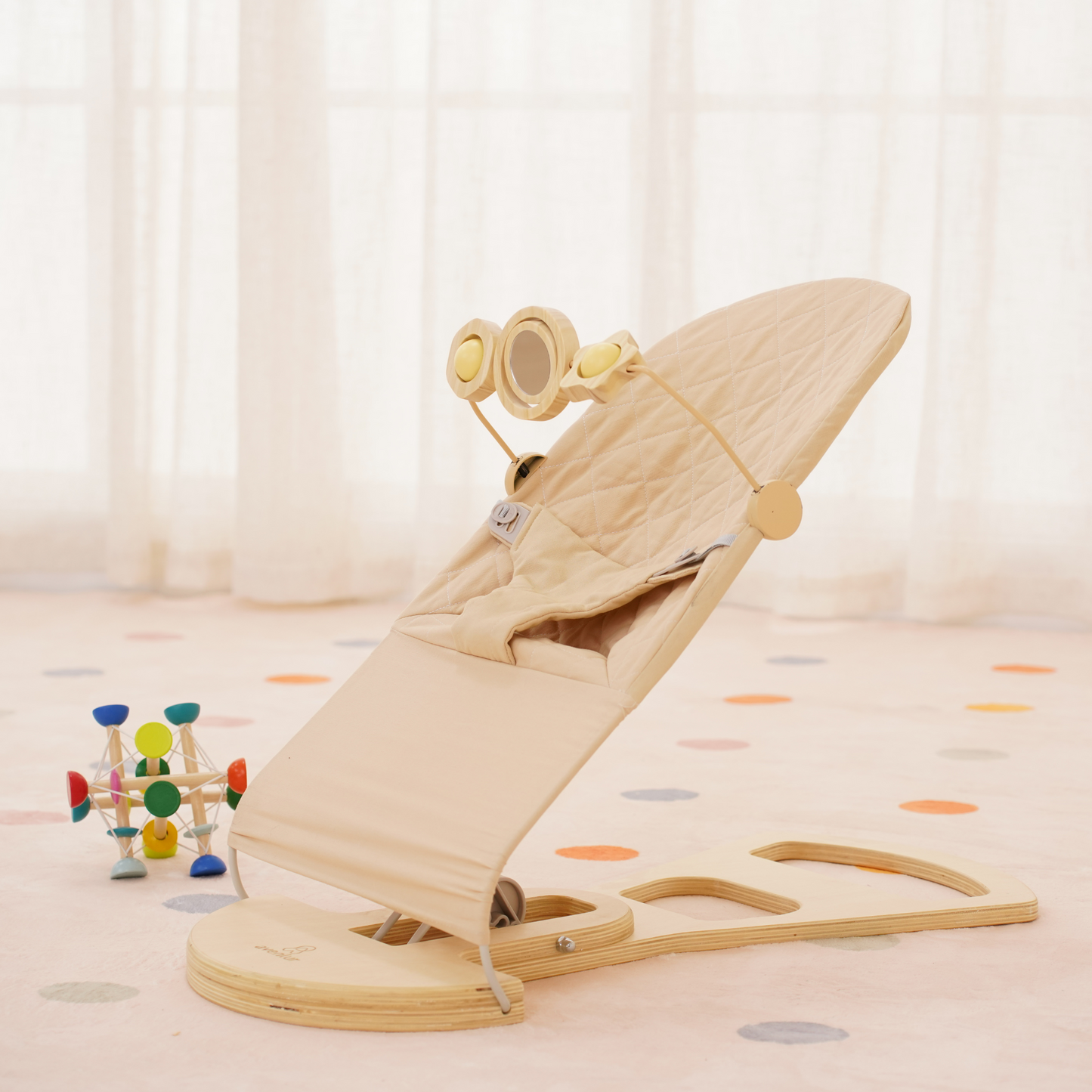 Foldable Baby Bouncer with Play Arch
