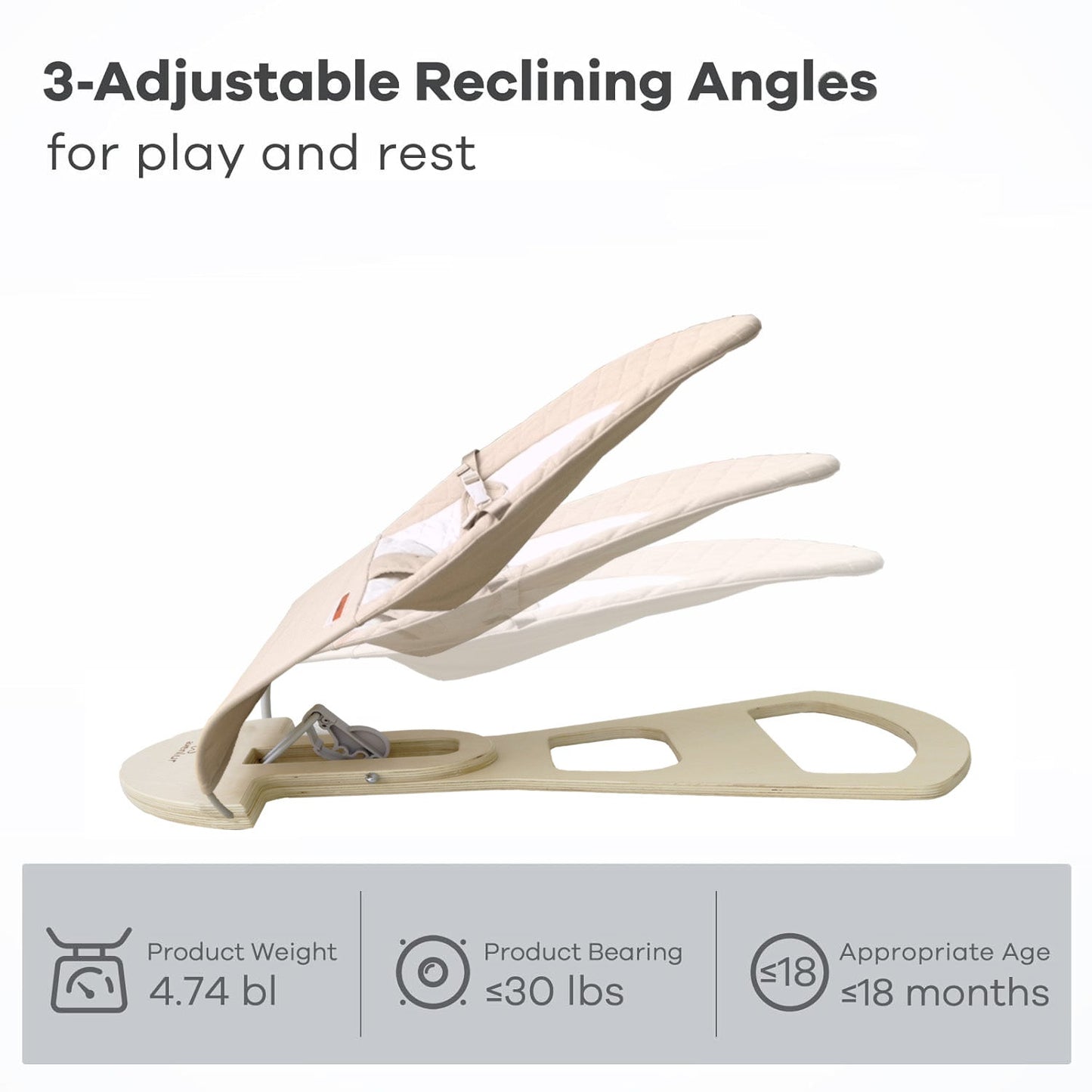 Foldable Baby Bouncer with Play Arch