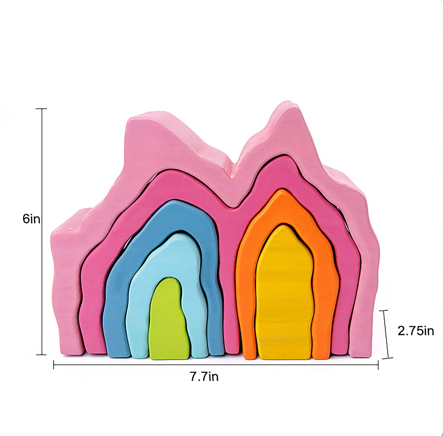 Wooden Mountain Rainbow Stack