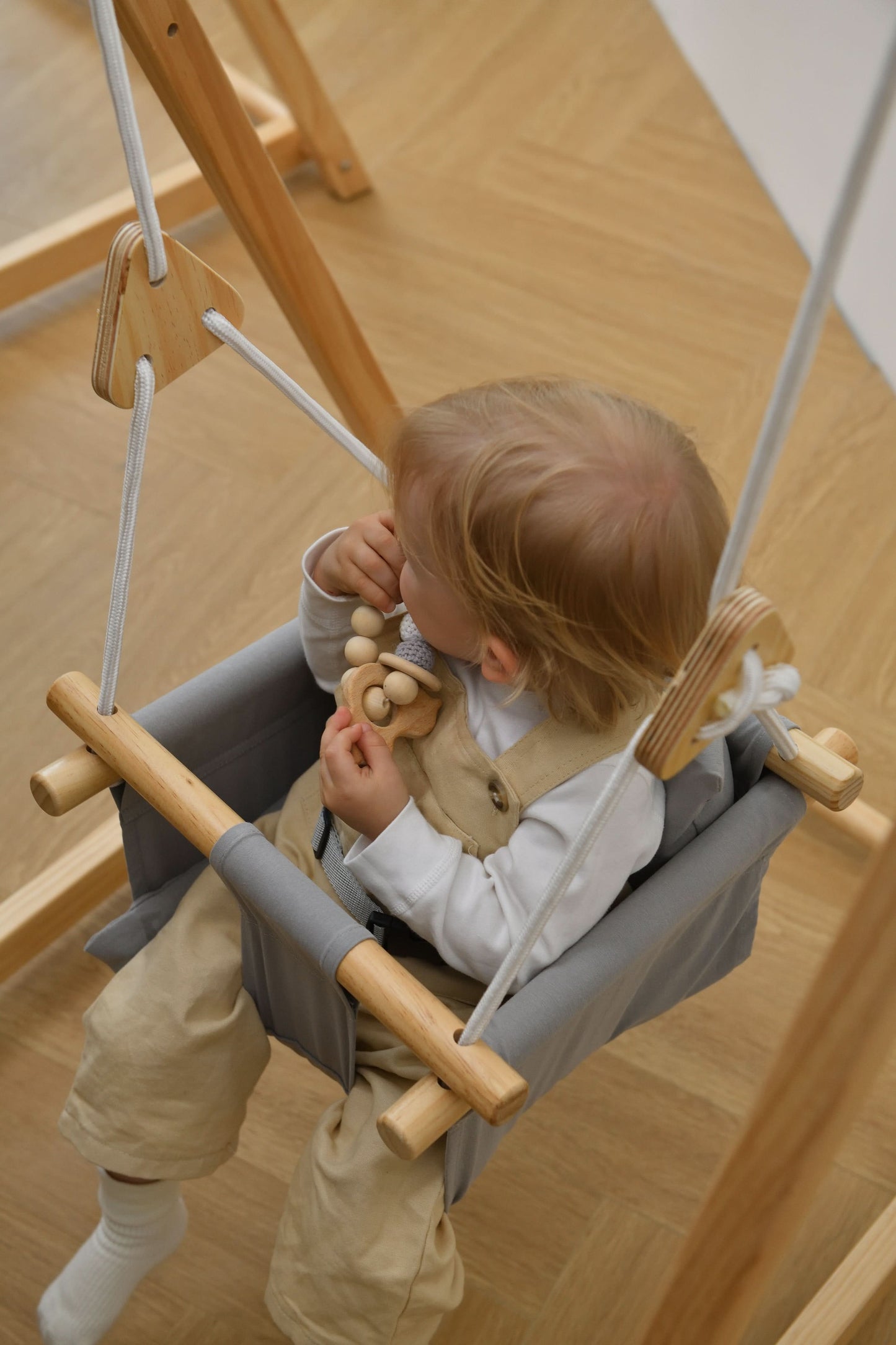 Foldable Wooden Swing Set