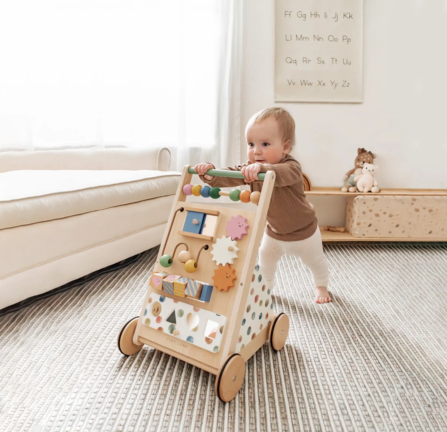 Natural Wooden Baby Walker