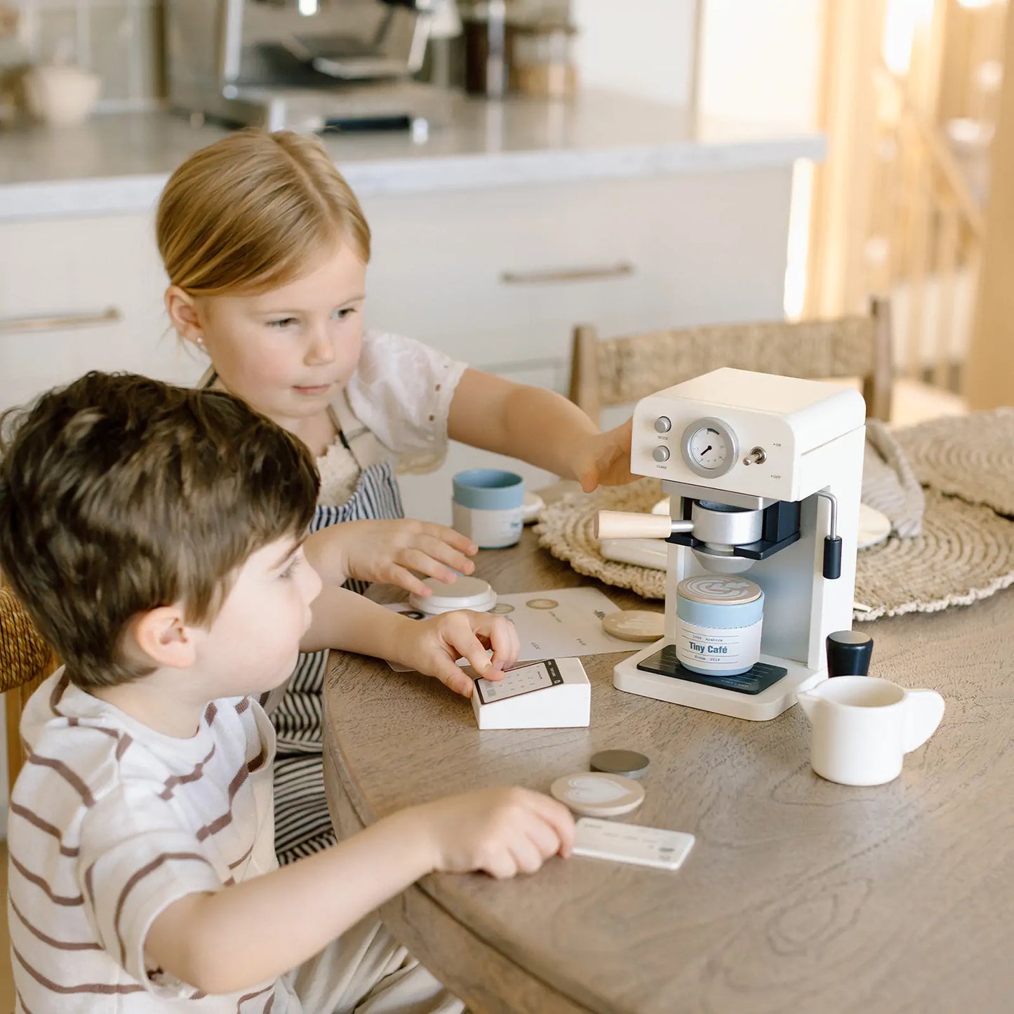 Children’s Coffee Maker: Wooden Café Play Set for Kids