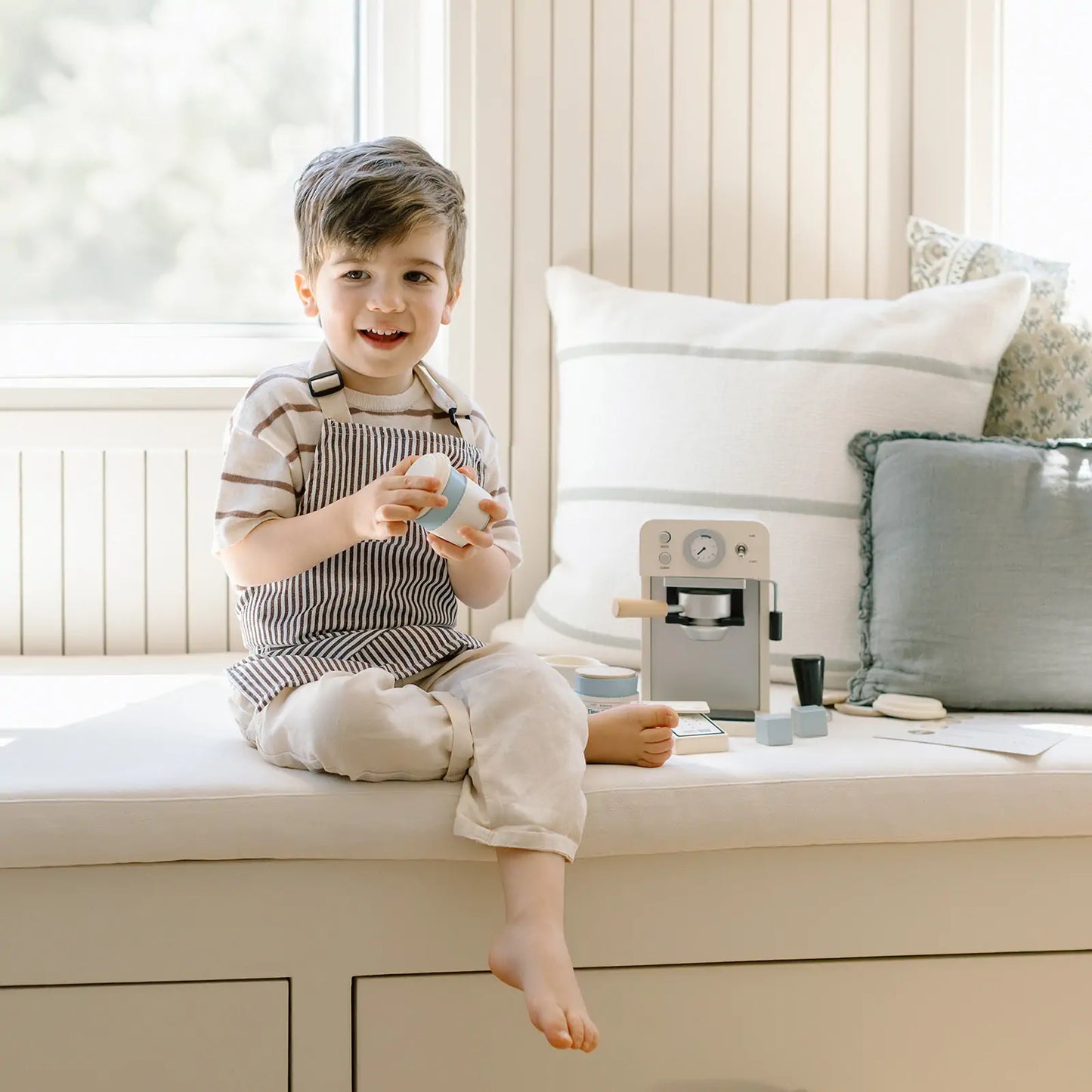 Children’s Coffee Maker: Wooden Café Play Set for Kids