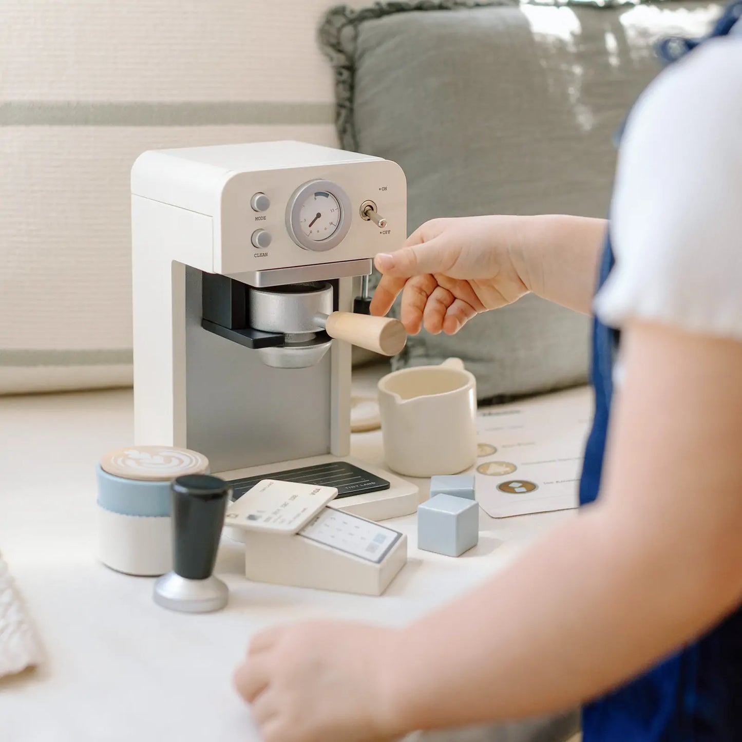 Children’s Coffee Maker: Wooden Café Play Set for Kids