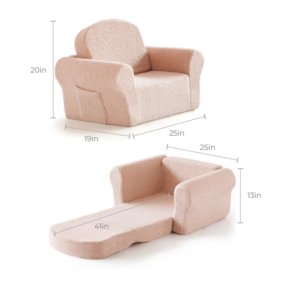 Pink Kids Loveseat