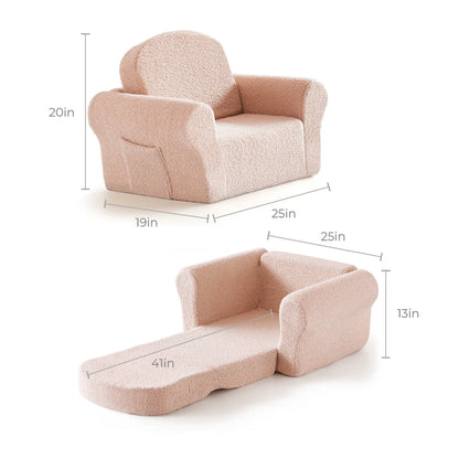 Pink Kids Loveseat