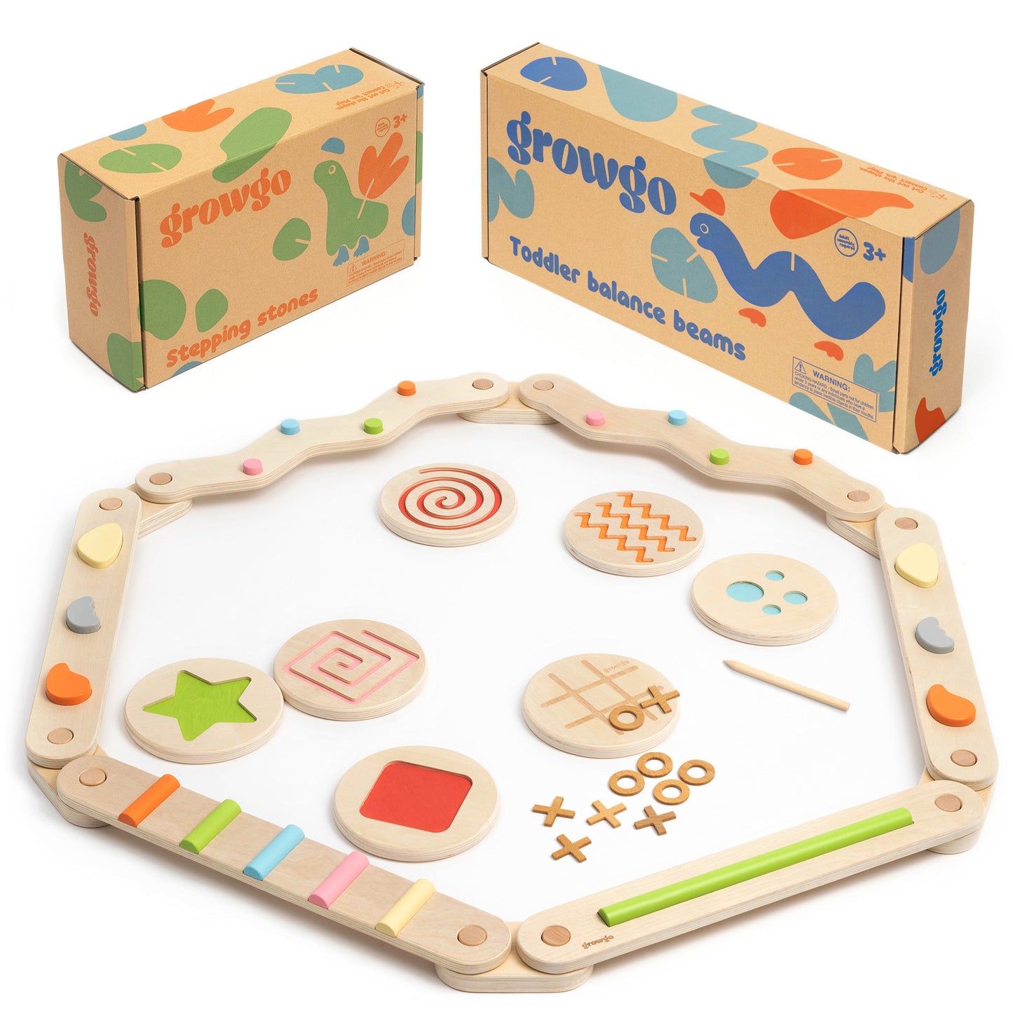 Montessori Balance Beams Set 2 in 1