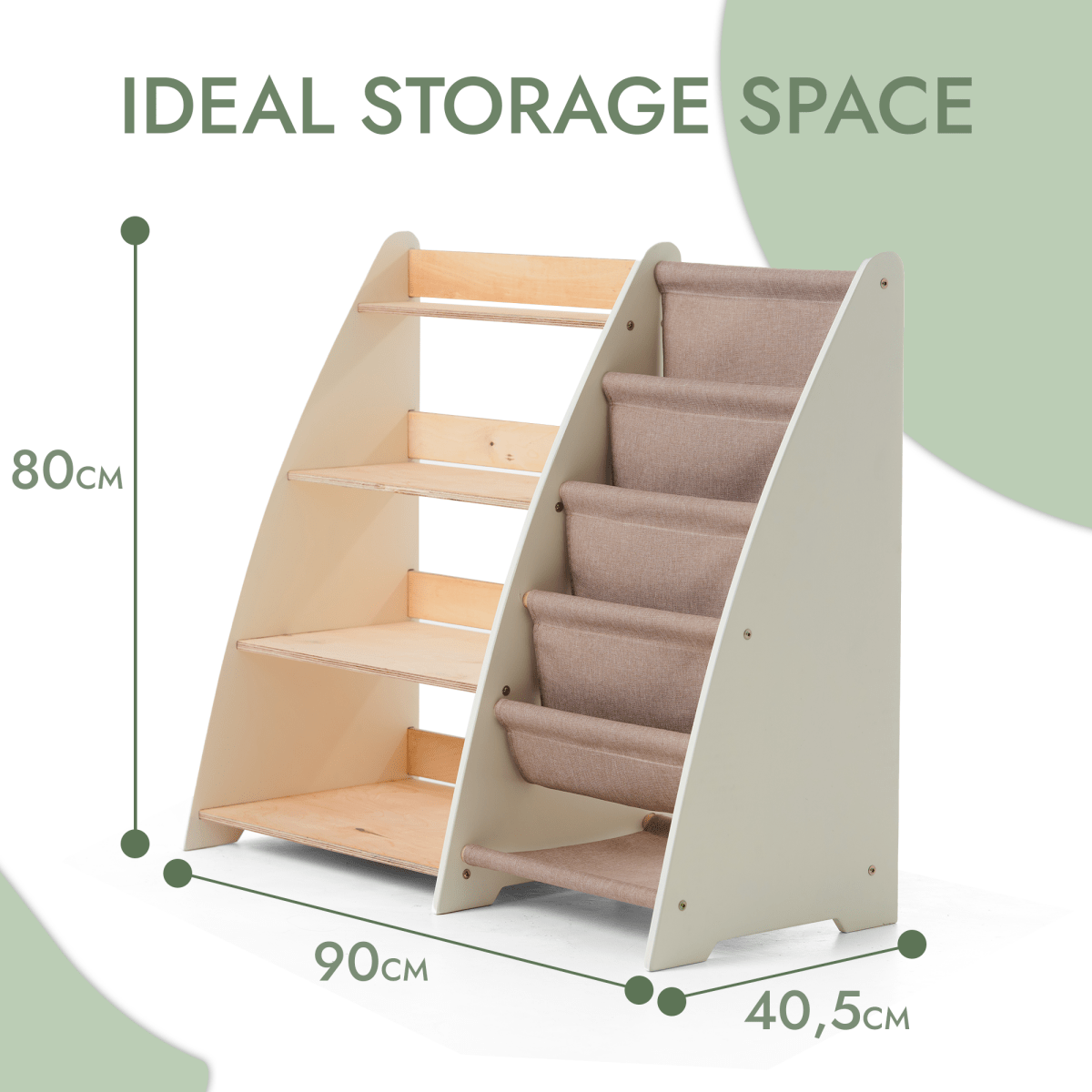 2 in 1 Montessori Shelf for Books and Toys