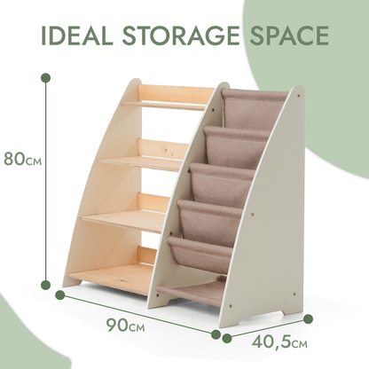 2 in 1 Montessori Shelf for Books and Toys