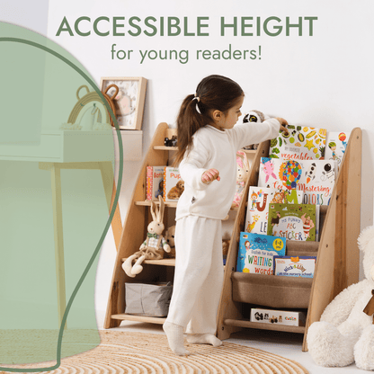 2 in 1 Montessori Shelf for Books and Toys