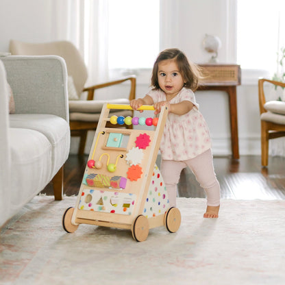 Premium Natural Wooden Activity Walker