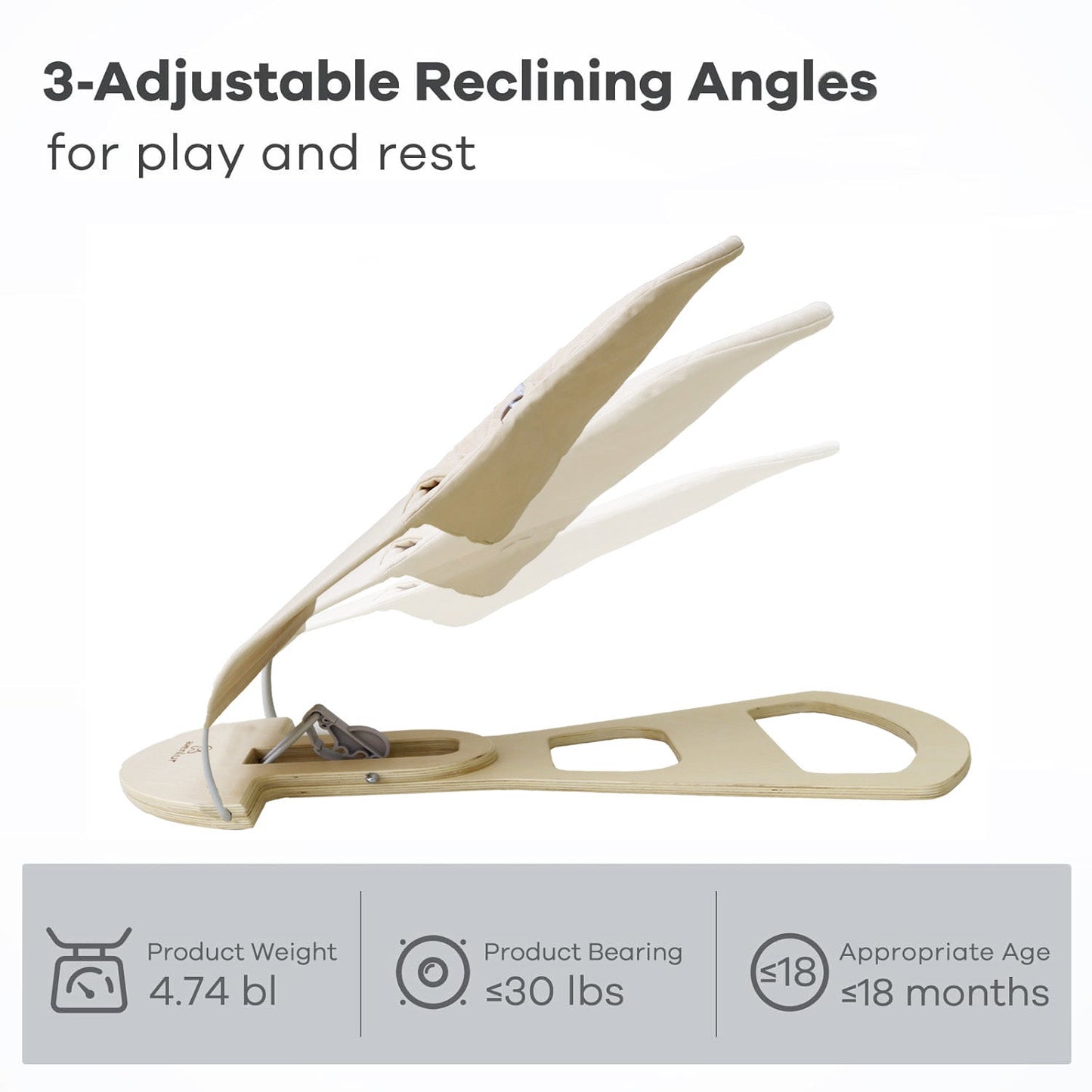 Foldable Baby Bouncer with Play Arch