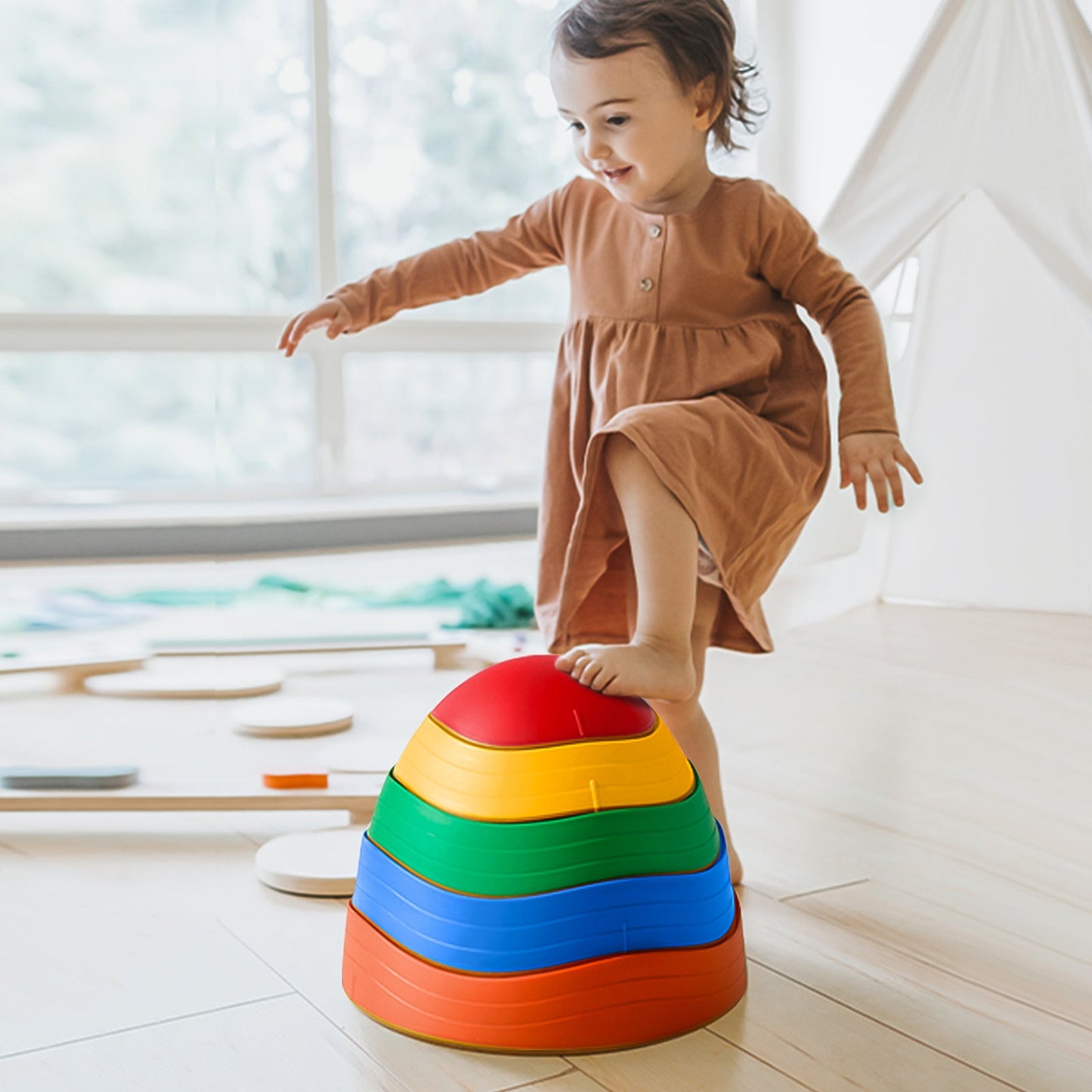 Balance Stepping Stones - Rainbow Color