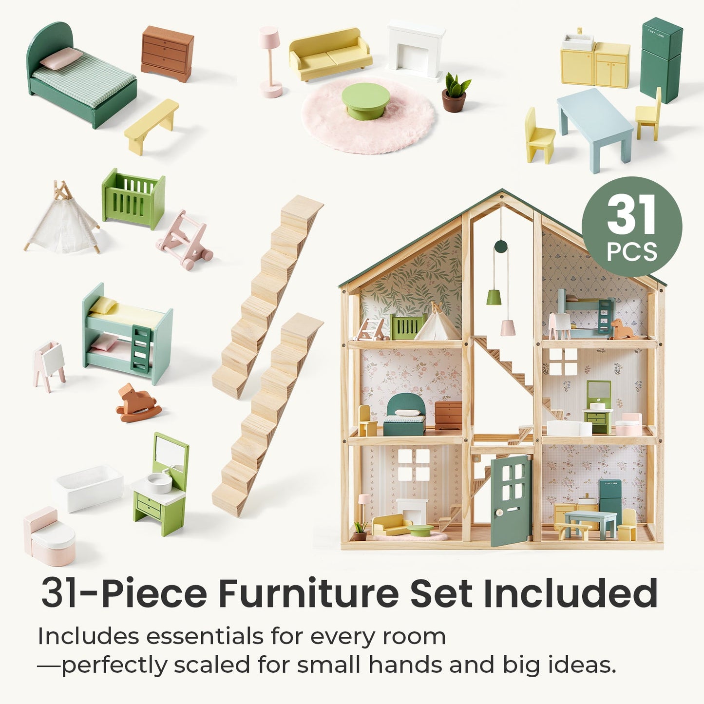 Sweetwood Evergreen Dollhouse without Dolls
