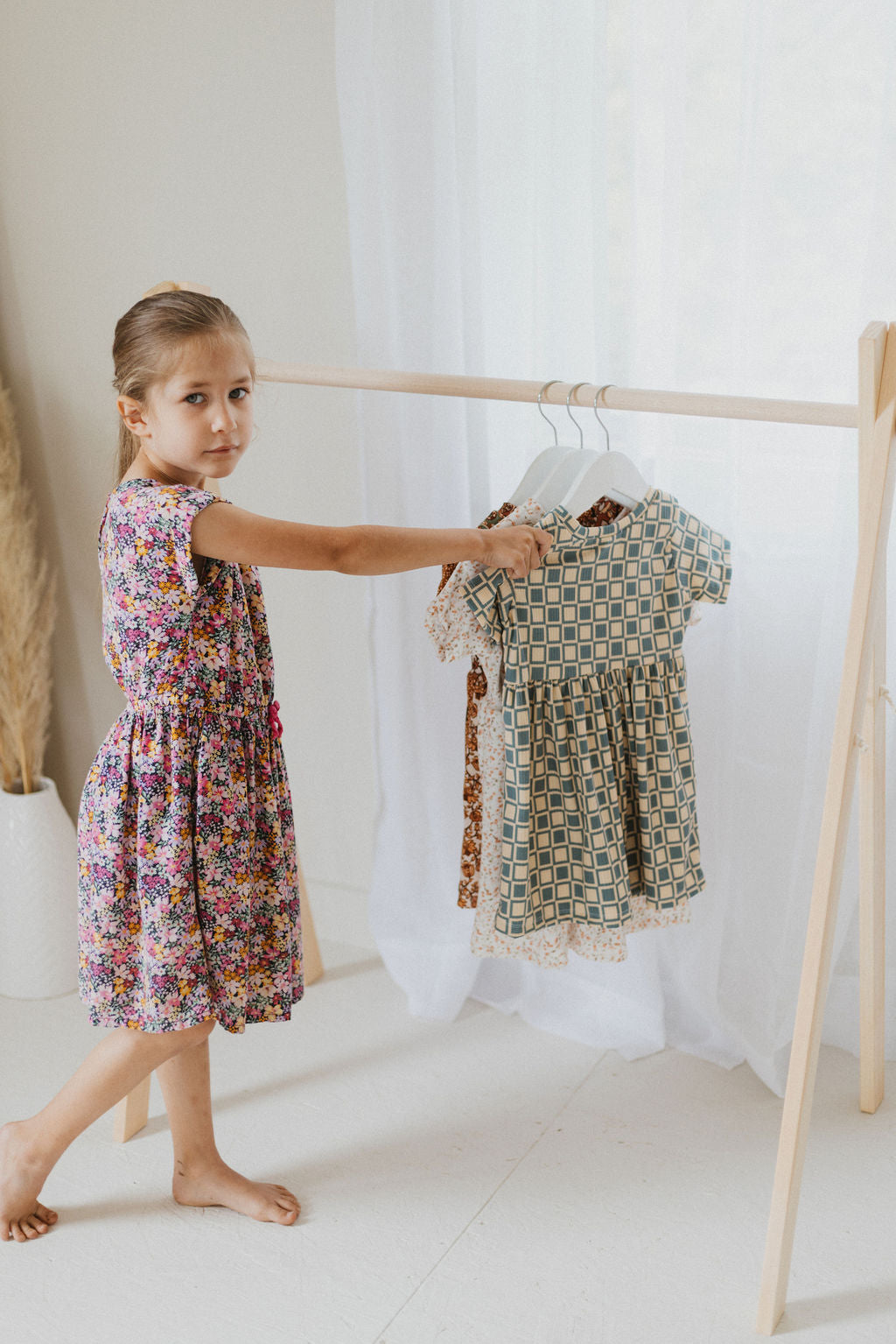 Wooden Toddler Clothes Rack