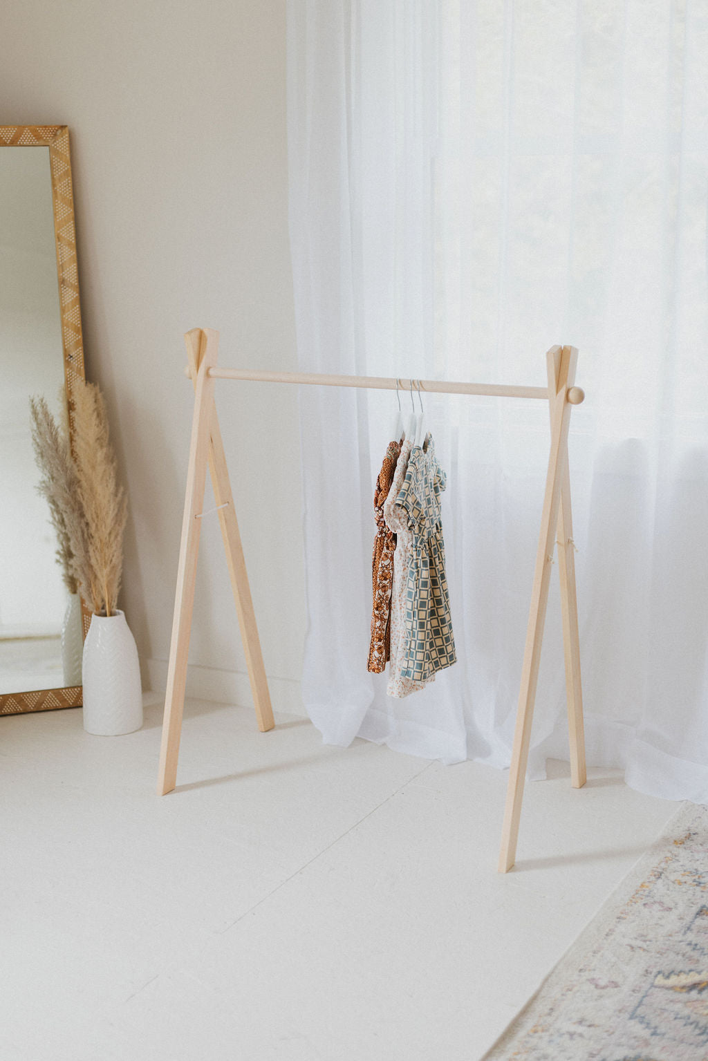 Wooden Toddler Clothes Rack