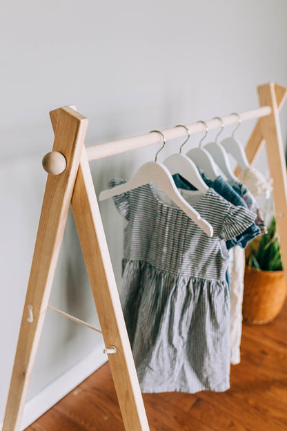 Wooden Toddler Clothes Rack