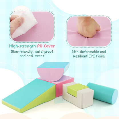 6 Pieces Pastel Foam Climbing Blocks