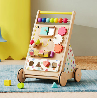 Premium Natural Wooden Activity Walker