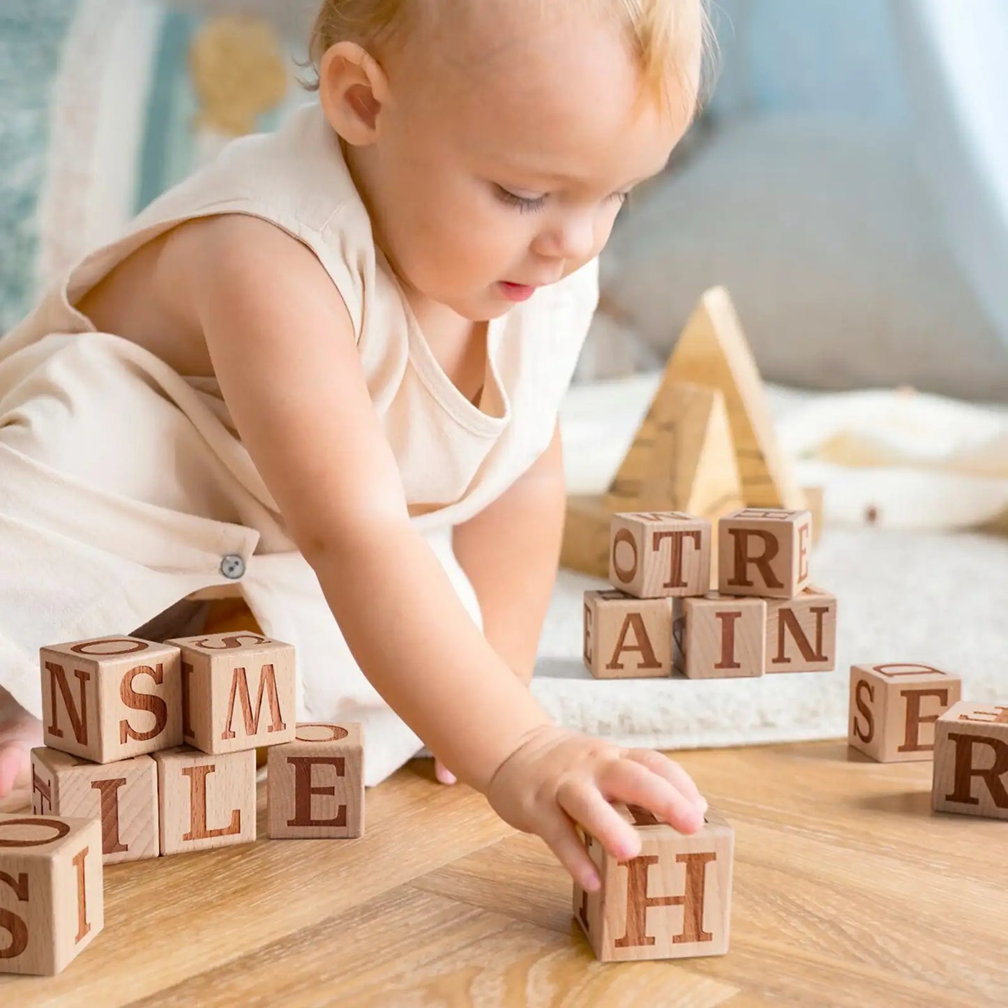 Wooden Alphabet Blocks