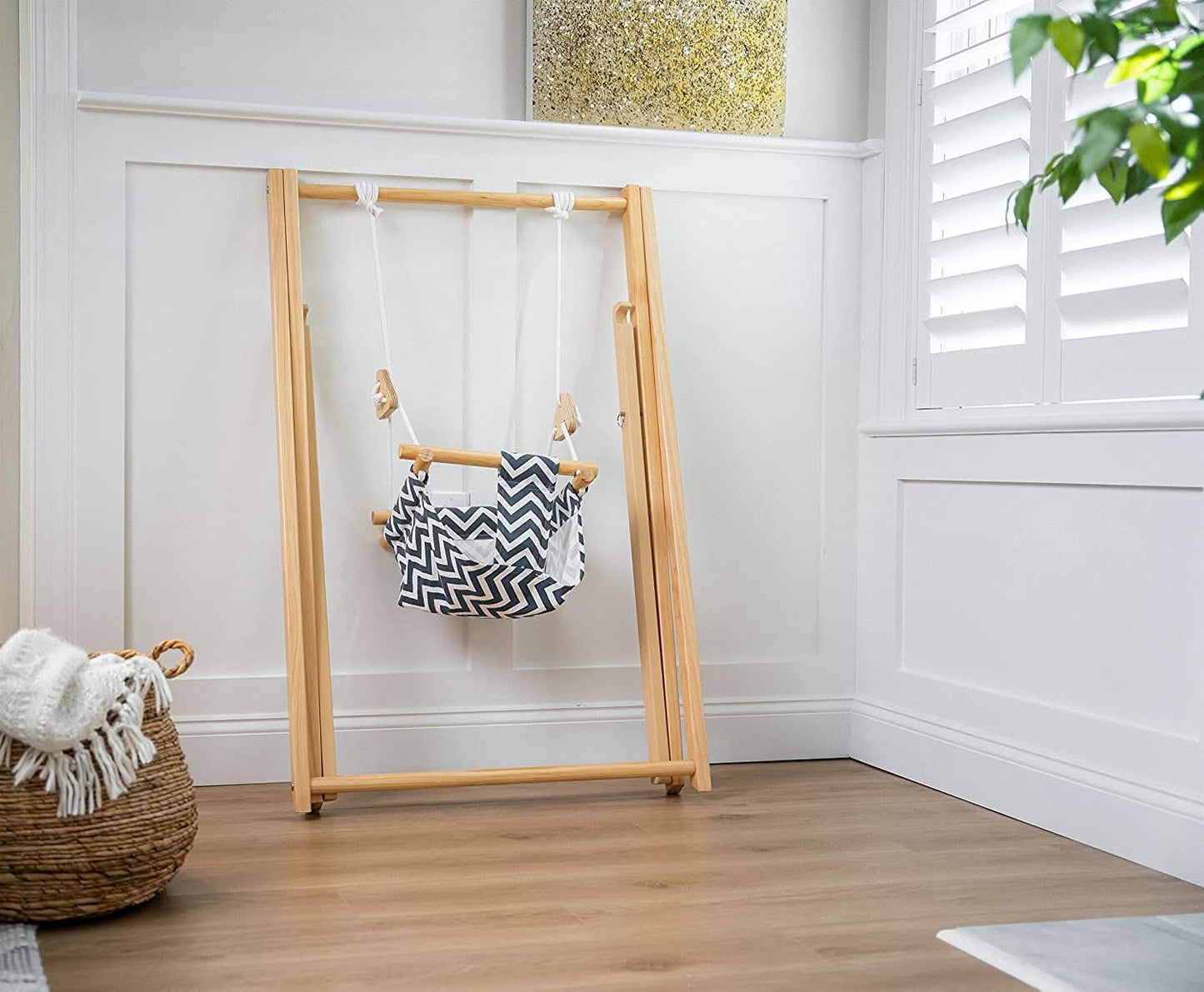 Foldable Wooden Swing Set