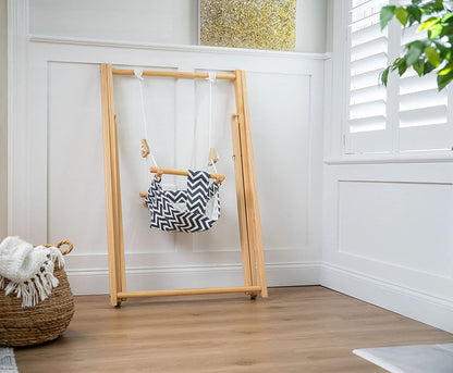 Foldable Wooden Swing Set