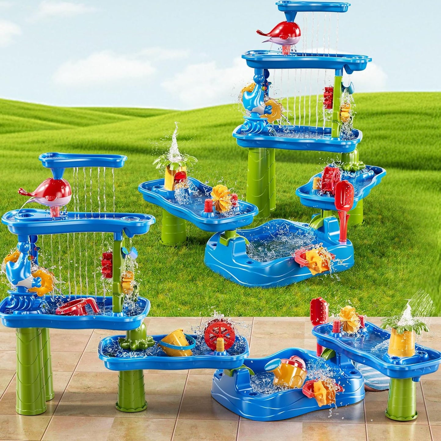 3-Tier Rain Shower Water Table