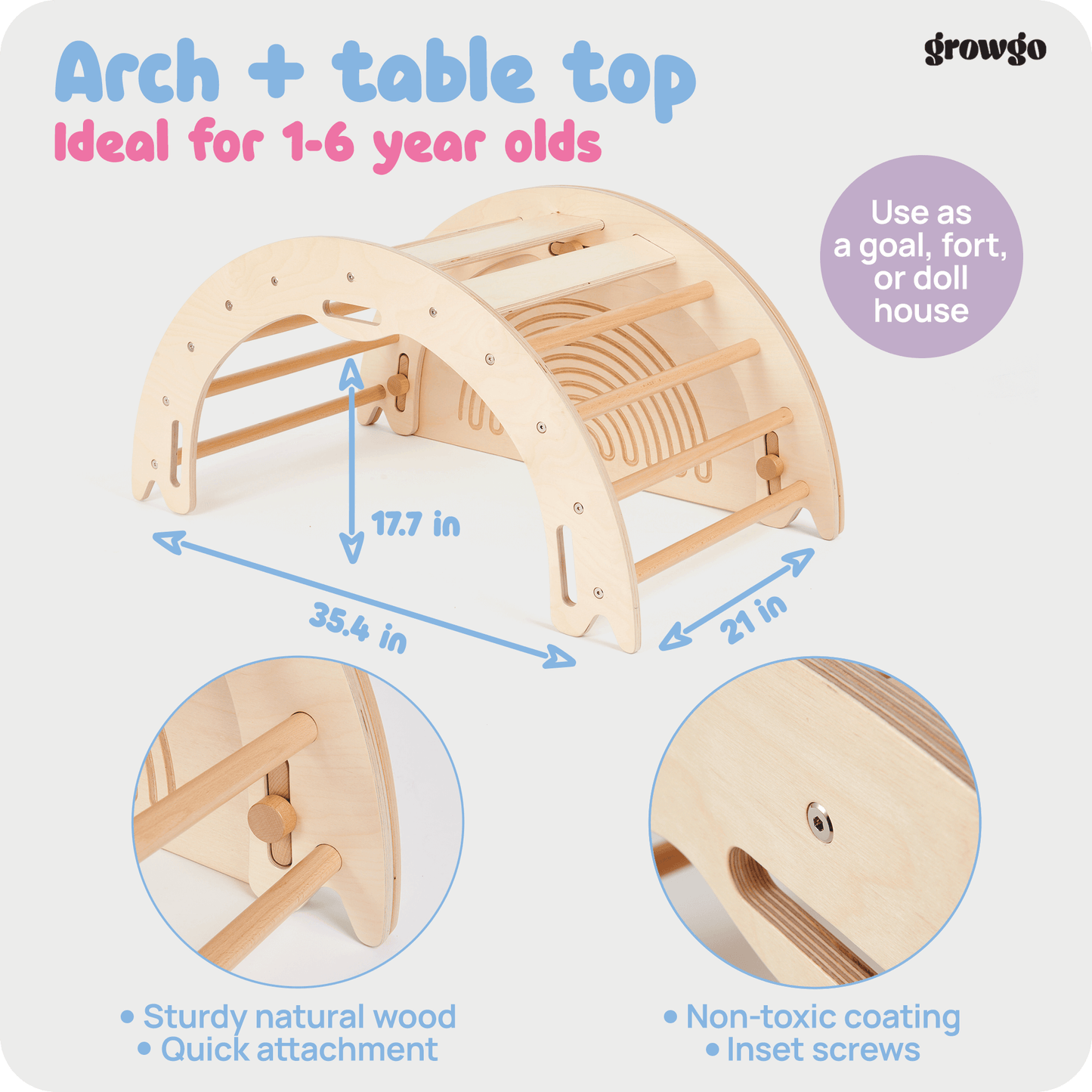 Climbing Arch & Rocker with Tabletop