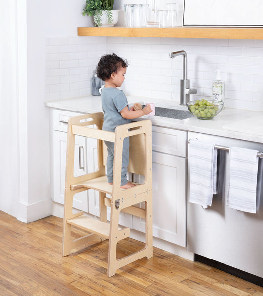 4-in-1 Montessori Kitchen Helper Tower & Desk