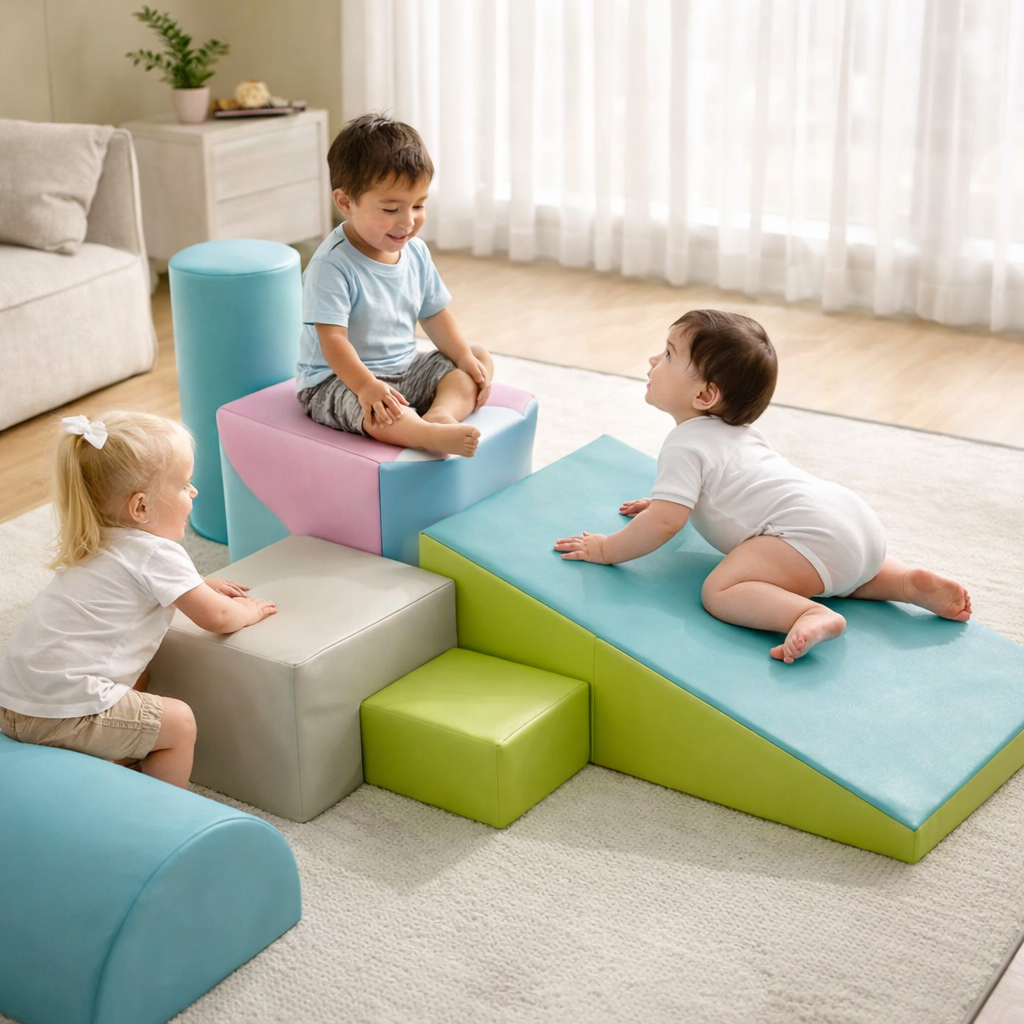 6 Pieces Pastel Foam Climbing Blocks