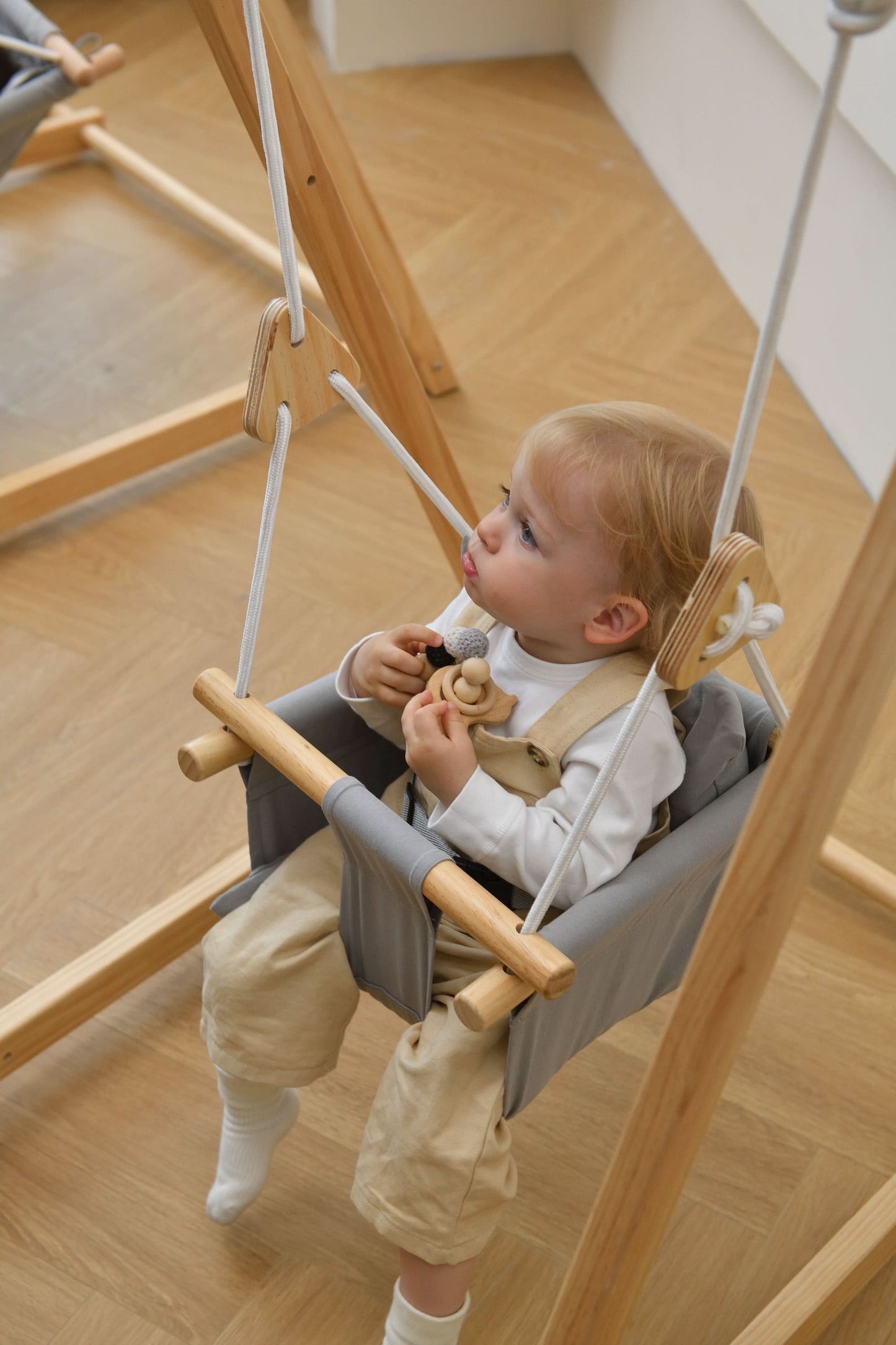 Foldable Wooden Swing Set