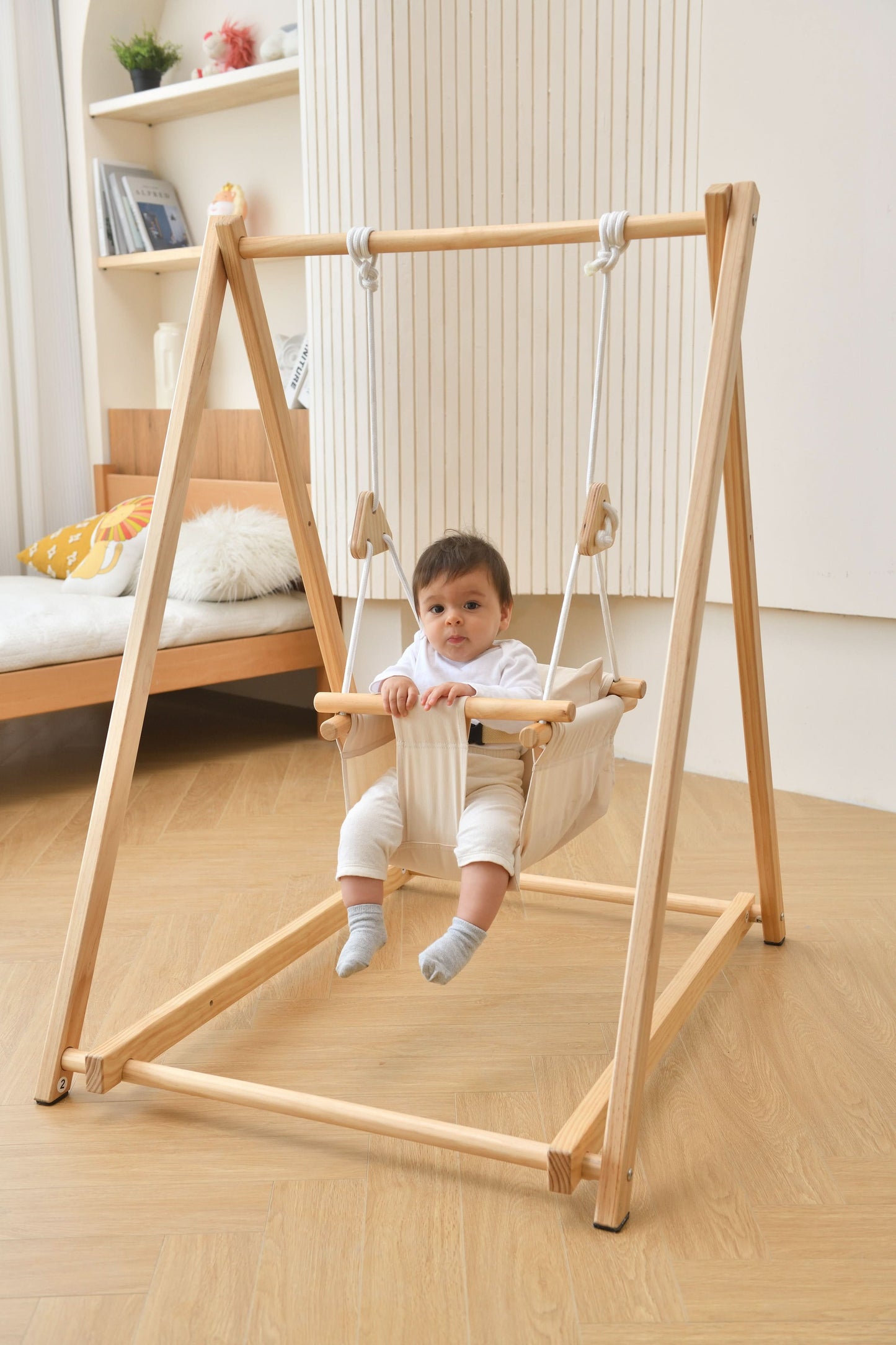 Foldable Wooden Swing Set