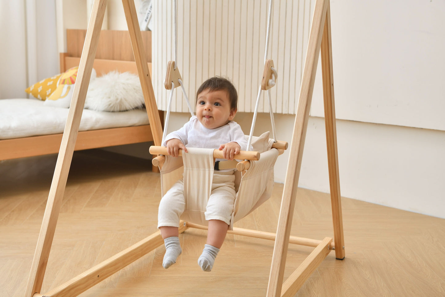 Foldable Wooden Swing Set