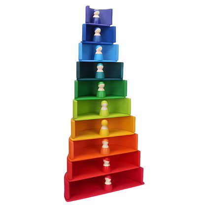 Large Wooden Rainbow Stacks