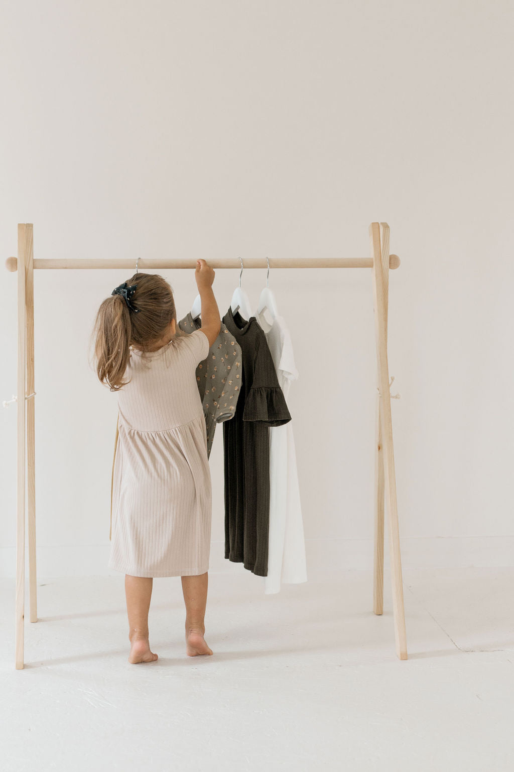 Wooden Toddler Clothes Rack