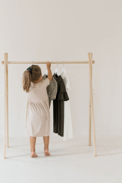 Wooden Toddler Clothes Rack