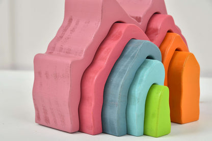Wooden Mountain Rainbow Stack