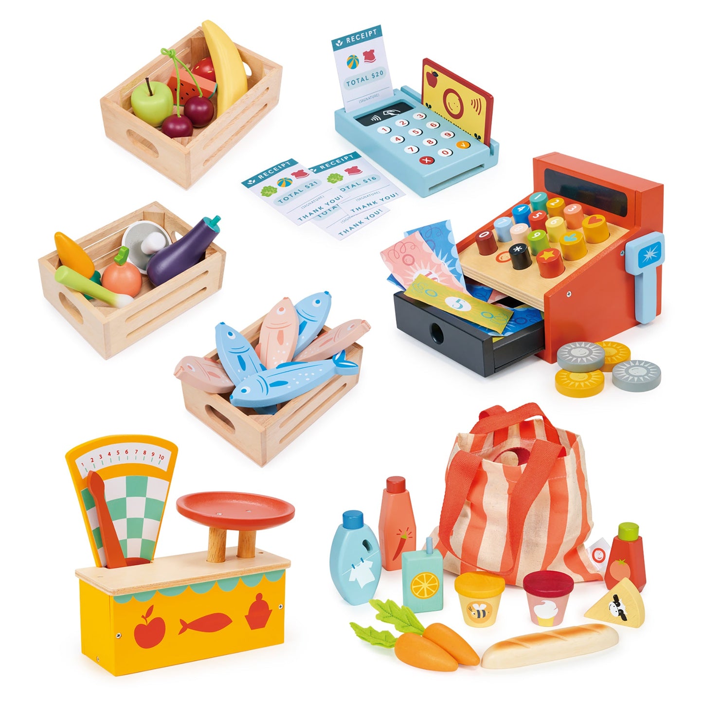 Wooden Mini Market Food Accessories