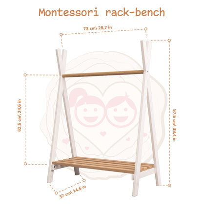 Montessori Kid's Clothing Rack