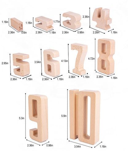 Montessori Large Wooden Number Blocks