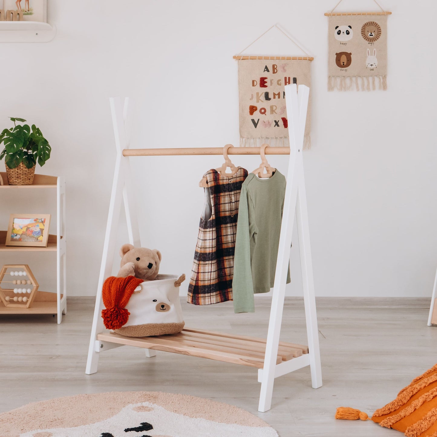Montessori Kid's Clothing Rack