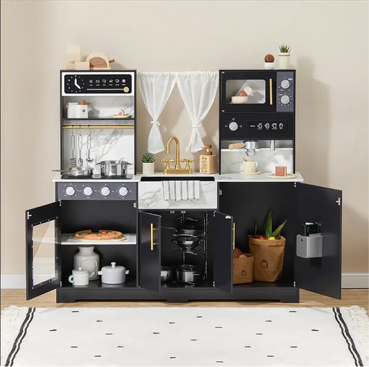 Deluxe Black Play Kitchen