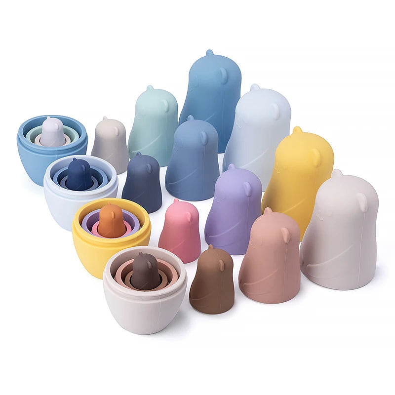 Silicone Stacking and Nesting Bears