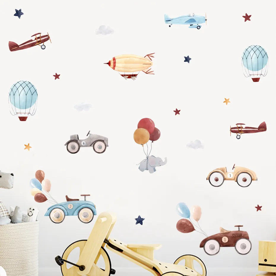 Retro Nursery Peel and Stick Stickers