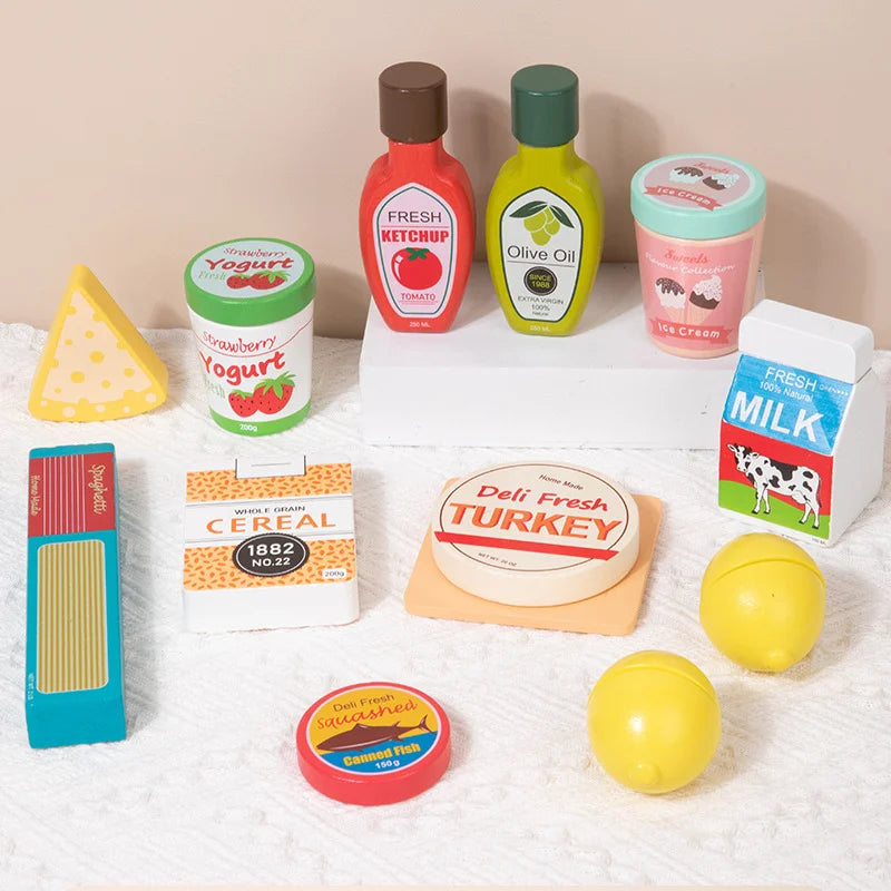 Wooden Kitchen Food Play Set