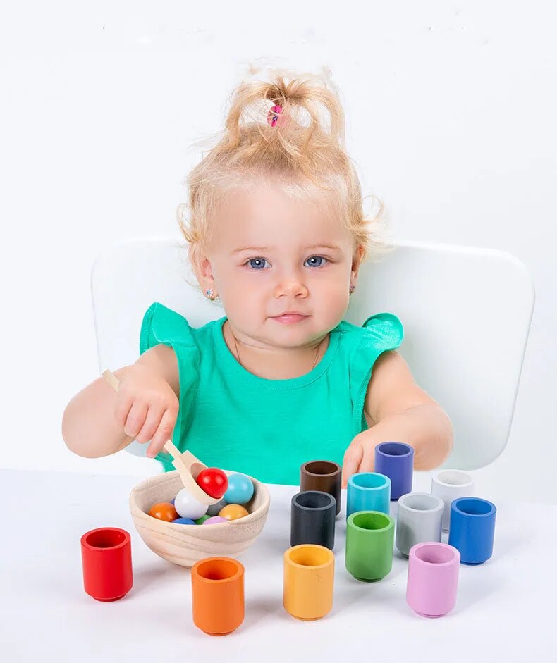 Wooden Rainbow Sorter