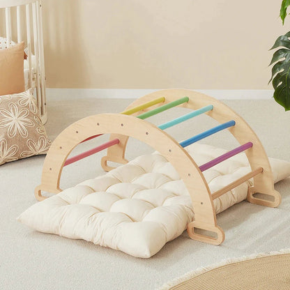 7-in-1 Rainbow Climbing Set with Play Pad