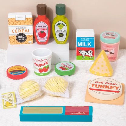 Wooden Kitchen Food Play Set